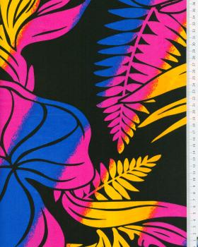 Polynesian fabric HERE Blue - Tissushop